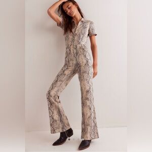 Free People Jayde Jumpsuit in Snakeskin